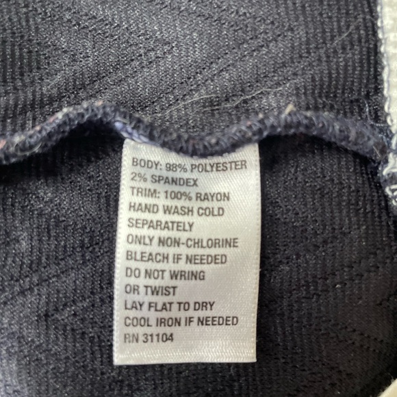 CROWN & IVY Navy Blue Long Sleeve Top Size: Small - Picture 6 of 6